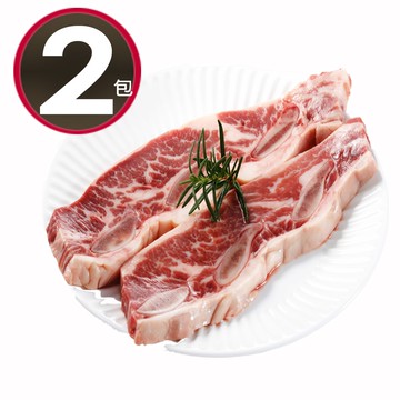 【華得水產】美國PRIME頂級帶骨牛小排2包(500g/包)