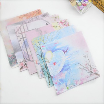 14厘米雙面印花正方形古風折紙兒童疊千紙鶴紙手工彩紙材料厚卡紙