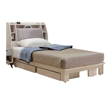 文創集 達斯卡3.5尺單人貓抓皮革二抽床台組合(床頭箱＋床底+二抽底座＋不含床墊)-106x212x103cm免組