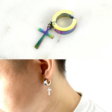 夾式耳環 炫彩鋼製耳夾【ND804】