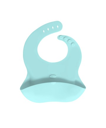 象飽包-矽膠寬口袋圍兜(蘇打藍)