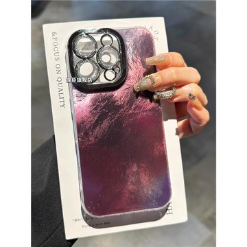 ins暈染星空適用蘋果16promax手機殼新款高級感iphone15pro小眾藝術風14紅棕色13帶鏡頭膜全包plus女款12/11