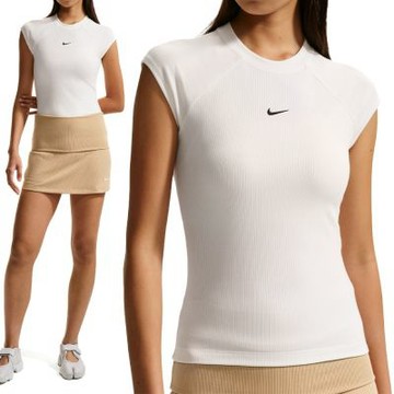 Nike As W Nsw Chill Knit Rib Ss Top 無袖 背心 女款 白色 緊身 IF0243-133