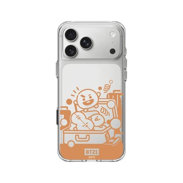 iPhone 17 Pro Max Clear Case（相機按鈕） 透明 - BT21 - Monochrome SHOOKY