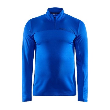 craft 瑞典 男 長袖拉鏈立領中層衣瑞典藍1909496/保暖打底衣/彈性排汗衣/運動上衣