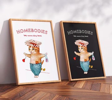 INDOOR CAT 休日披薩時光 / 原創海報 / A4 或 A3 size