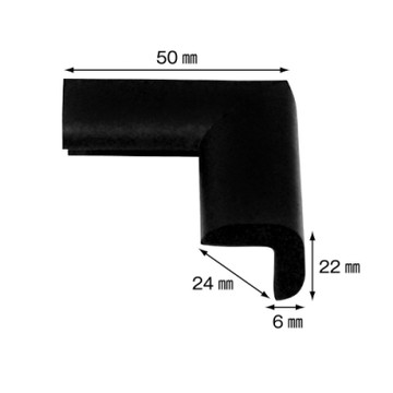 【日本CAR-BOY】尖角防護軟墊(細)(黑)(幫危險尖角加上柔軟防護)