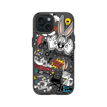 iPhone 15 Clear 酷墨灰 - 樂一通 Looney Tunes - 搗蛋系列-兔巴哥