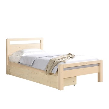 Homelike 喜家居單人3.5尺附抽屜床組(2色可選)(2264)象牙白