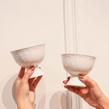甜品杯 高顏值派對杯子 雪糕杯高顏值冰淇淋碗陶瓷杯餐廳會所早餐杯高腳甜品燕麥酸奶碗新 燕麥杯 優格杯 冰淇淋杯 甜點杯
