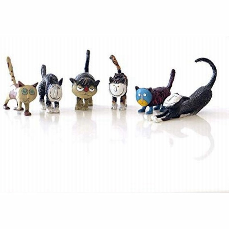 猫 置物 セット おしゃれ 玄関 卓上 オブジェ かわいい インテリア ユニークなネコの置物６個セット Kwb9659 通販 Lineポイント最大0 5 Get Lineショッピング