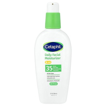 Cetaphil, 日常面部保濕霜，抗曬，SPF 35，無香，3 液量盎司（88 毫升）