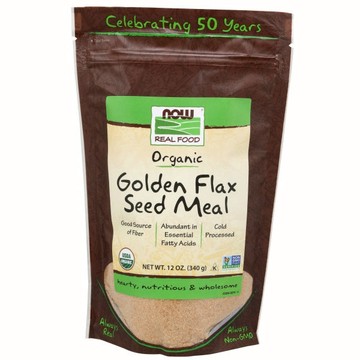 Golden Flax Seed Organic Meal 12 oz by Now Foods