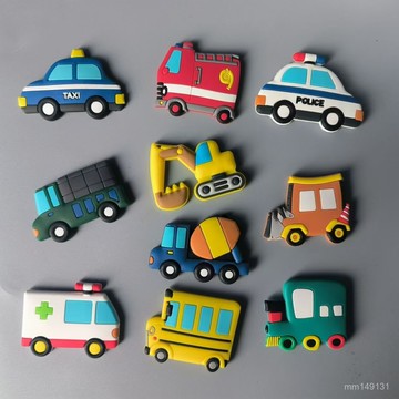 臺灣熱銷🔥 冰箱磁鐵 冰箱磁貼 卡通磁鐵 磁吸冰箱貼 小汽車兒童早敎冰箱貼磁貼個性創意卡通可愛軟磁力貼白闆黑闆貼