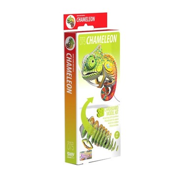 EuGy 紙拼圖 - 075 3D紙拼圖 6歲以上適用  變色龍 多色  1個