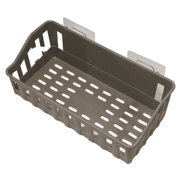 免釘壁貼式置物架  25 x 11.5 x 8.8cm  1個  咖啡色