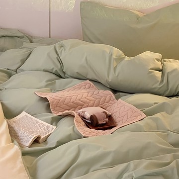 夢之語 柔舒棉 床包涼被組  雙人  綠葉方舟