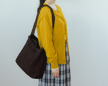 日本進口 Keitto 泡泡包 斜背包 單肩包 (咖啡色)｜小鶴日貨