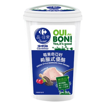 家樂福希臘式苺果奇亞籽優格(每瓶約500g)※實際到貨效期約4天以上