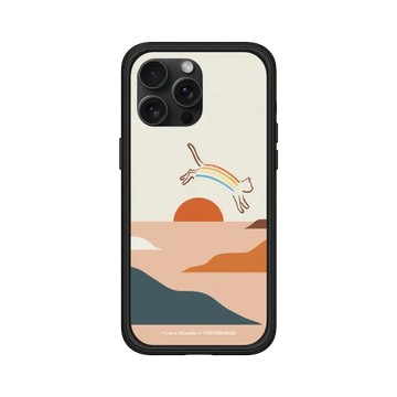 iPhone 15 Pro Max Mod NX 黑 - ilovedoodle (Lim Heng Swee) - Cat Landscape - Rainbow 貓咪彩虹