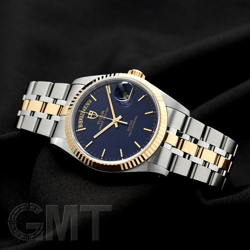 チューダー プリンス デイトデイ 76213 ブルー TUDOR 中古メンズ 