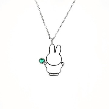 【Pinkoi x miffy】Miffy 祖母綠水晶項鍊 | 五月誕生石