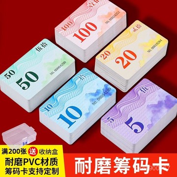 好貨下殺🌈麻將籌碼棊牌室專用卡片打牌用的籌碼卡磨砂打麻將牌子撲克積分卡 CFDD
