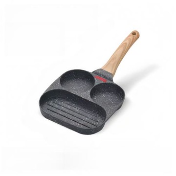 家用麥飯石四孔煎蛋鍋廚房平底鍋不粘鍋早餐雞蛋漢堡小煎鍋牛排鍋