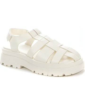 BETSY WHITE CASUAL OPEN SANDALS 白色女款鞋子