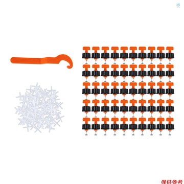 Crtw 151Pcs/Set 瓷磚調平系統工具水平瓷磚墊片牆壁調平器楔形墊片可重複使用的工具