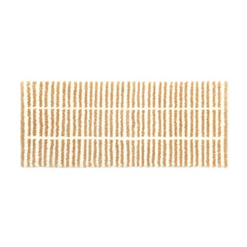 【日本霜山】簡約條紋風防滑絨面地墊/床邊毯(50x120cm)