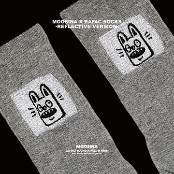 MOOSINA × RAFAC NIGHT STEP - 反光機能襪 - MOSA