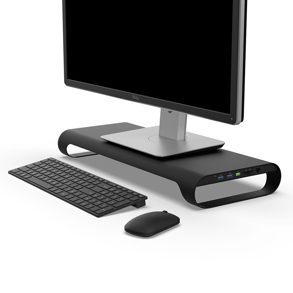 MONITORMATE Probase X USB3.0多功能擴充平台 電腦螢幕架增高顯示器置物架底桌上架鍵盤收納耐重