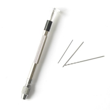 又敗家@日本MINESHIMA小島模型精密手鑽頭手把手柄套組L-5附0.5/0.7/1.0mm鑽尾,適軸徑0.1~1mm【全館299超取免運】【APP下單點數4倍送】