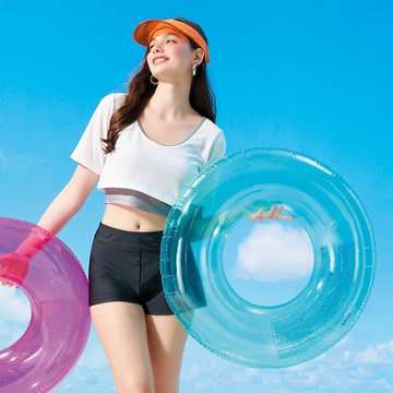 台灣製 少女短袖短版二件式泳裝