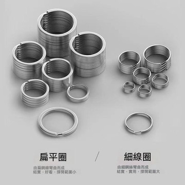🔥大米優品＋人氣激推✍️鑰匙環鑰匙扣鋼絲小環配件窗簾掛鉤鑰匙圓環光圈DIY汽車鑰匙圈釦 2FT35