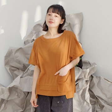 【MOSS CLUB】野外moss兔綉花落肩短袖上衣 黑 淺綠 咖