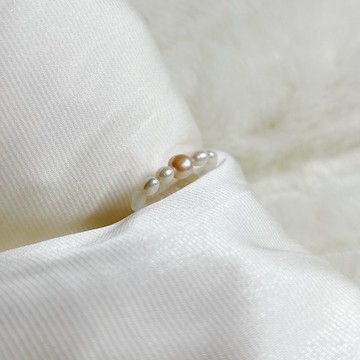 橘粉色天然珍珠、東菱玉戒指丨優雅系 ‧ 一物一圖 ‧