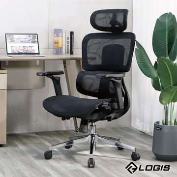 LOGIS 頂級流光人體工學電腦椅(無腳抬) 辦公椅【106AT11-G、106AT11-B】