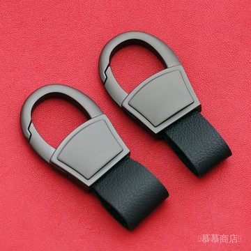 ✨可開發票#短款汽車鑰匙扣男士真皮掛件金屬閤金簡約創意通用款迷你型鎖匙鏈#免運