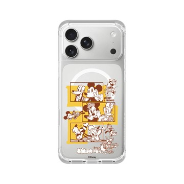 iPhone 17 Pro Max ClearX (MagSafe 兼容) 晶透白 - 迪士尼-米奇 Mickey - 朋友們的三連拍