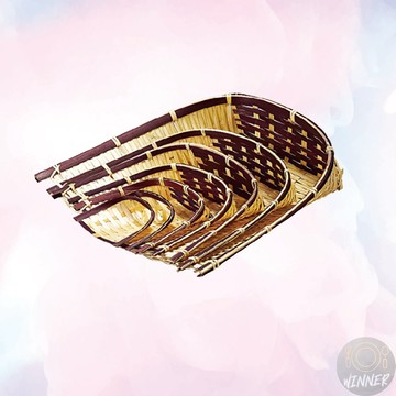 咖啡邊竹編畚箕【Winner】竹編收納盤  製竹盤赤箕 笨箕 竹畚箕 赤箕手工編織籃 復古竹製海鮮炸物盤 【Z999】