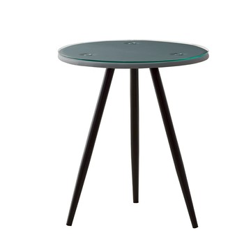 【MUNA家居】3176-3型2尺圓玻璃圓桌/共兩色灰色