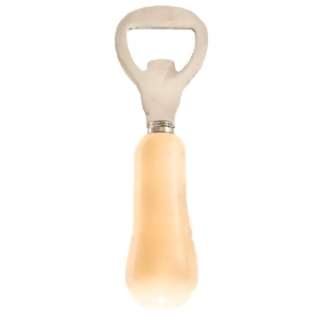 沐慕家居 陶瓷餐具 不鏽鋼 開瓶器 2入  奶黃色  1組