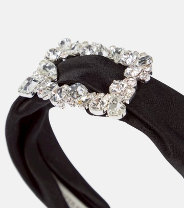 Jennifer Behr Elise embellished silk headband