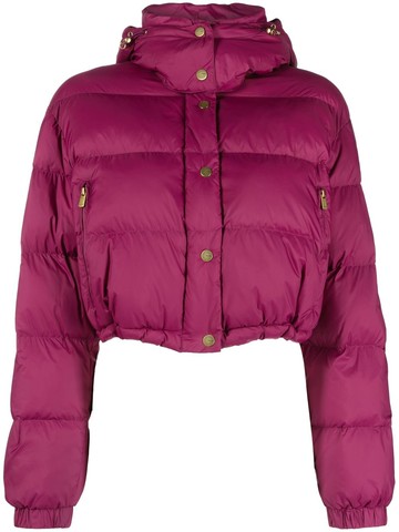 PINKO - padded hooded jacket - women - Polyamide/Polyamide/Polyester - M - Purple