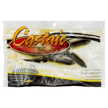 Castaic 多節軟魚 假餌  黑背黃  1包