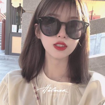 墨鏡女時尚經典款個性男女同款太陽鏡防紫外線圓框潮人出街時尚