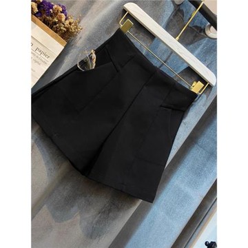 短褲女2025秋冬新款高腰黑色顯瘦百搭彈力打底外穿a字闊腿短靴褲
