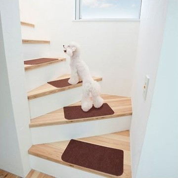 日本巧樂貼止滑樓梯墊 摩卡棕 22x45cm 15片